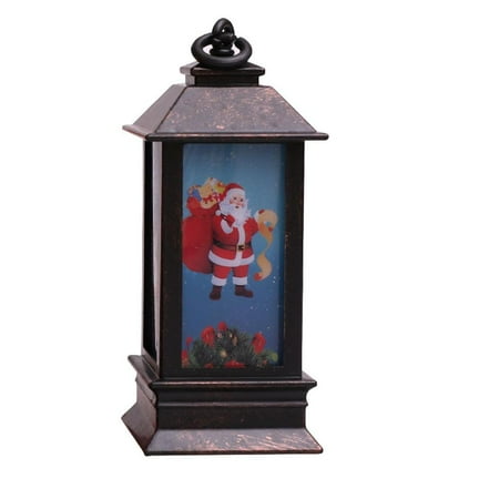 

ADVEN Christmas Lanterns Lighted Christmas Tree Santa Claus Lantern Night Light LED Christmas Decoration for Bedroom Parties