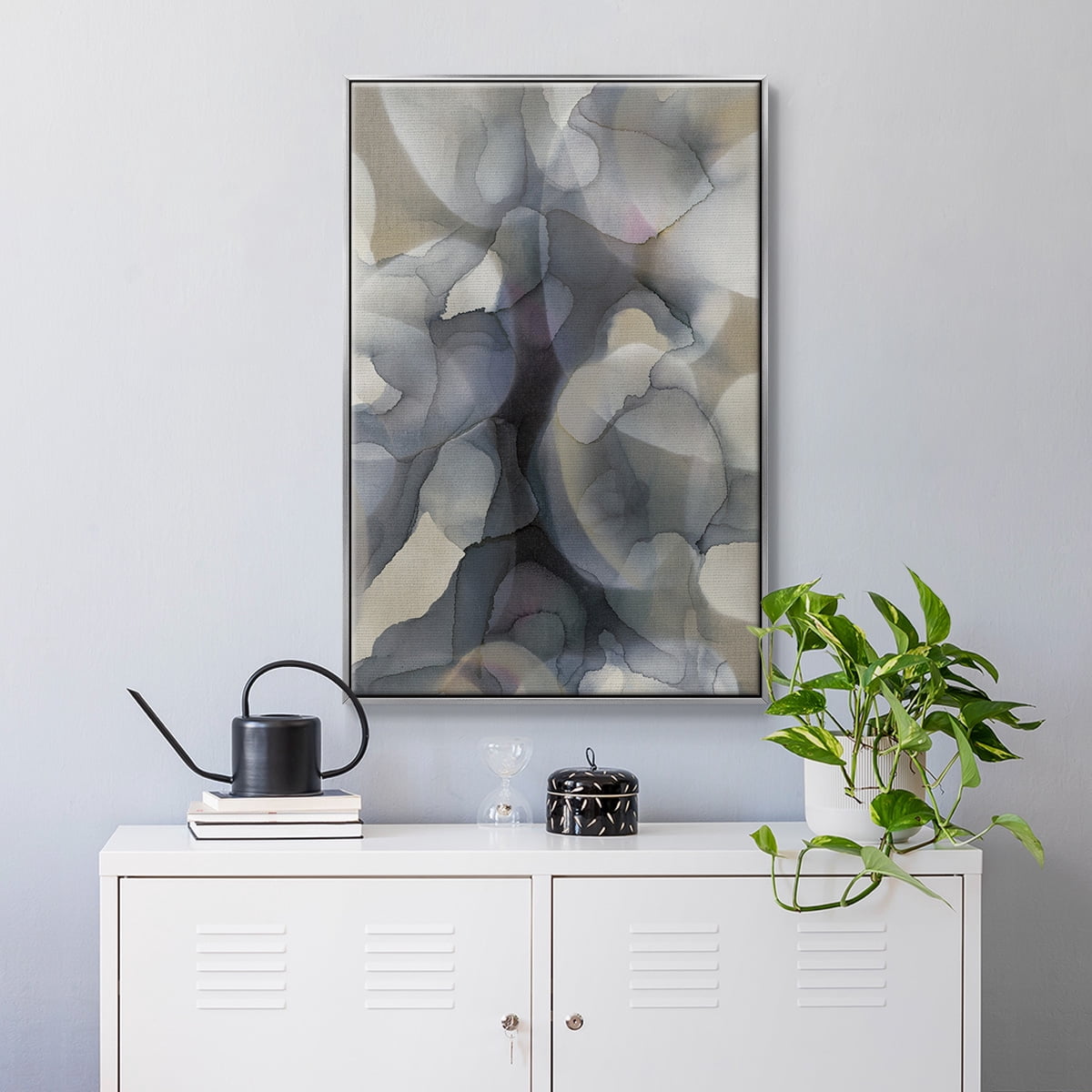 Heavy Weather Framed Premium Gallery Wrapped Canvas - Ready to Hang - 27 x 41 - Silver Floating Frame