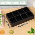 thumbnail image 2 of Grusce Wooden Tea Bag Storage Box, Tea Bag Organizer with 8 Slots, Sugar Packet Holder and Tea Bag Caddy Box, Food Storage Bin for Countertop, 2 of 11