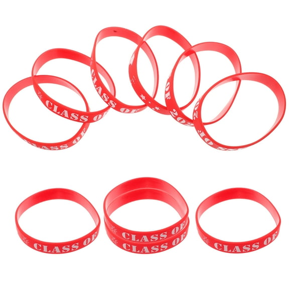 KAKOWELY bands bracelet 10pcs Graduation Themed Wristbands Silicone Bracelets Class Of 2025 Wristbands For Parties School Events And Decorative Accessories