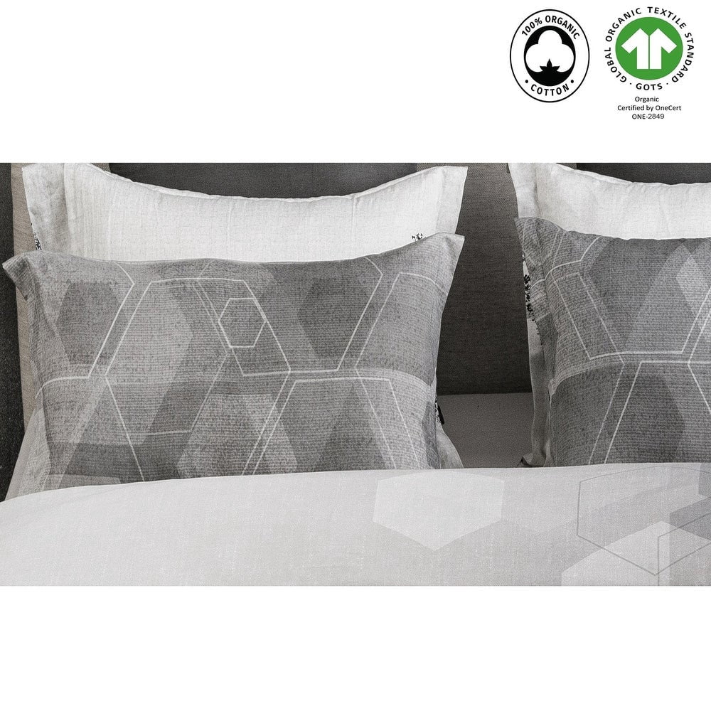 A1HC Reversible Print Organic Cotton Pillow Sham (Set of 2) | GOTS Certified Organic Cotton Pillowcase