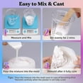 thumbnail image 6 of LET'S RESIN 3000g Casting Powders, Fast Cured Casting Resin Kit for Beginners,20~30 Minutes De-Mold, Water Activated Plaster Powder Kit for Molds, 6 of 7