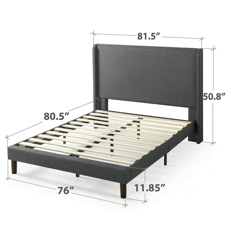 Zinus 51 Marcus Upholstered Platform Bed Frame King Walmart