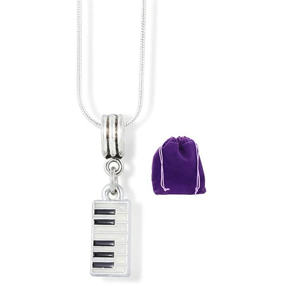 Collier Chaîne Serpent Charme Musical Noir et Blanc