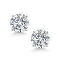 thumbnail image 2 of Gem Stone King 2 Ct Round 14K White Gold IGI Certified Lab Grown Diamond Stud Earrings for Women Men | E-F Color | VS1-VS2 Clarity | Gold Earrings for Women Men | With Secure Screw Backs, 2 of 5