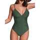 thumbnail image 1 of Traje de baño de una pieza para mujer con control de barriga y cuello en V, 1 of 5