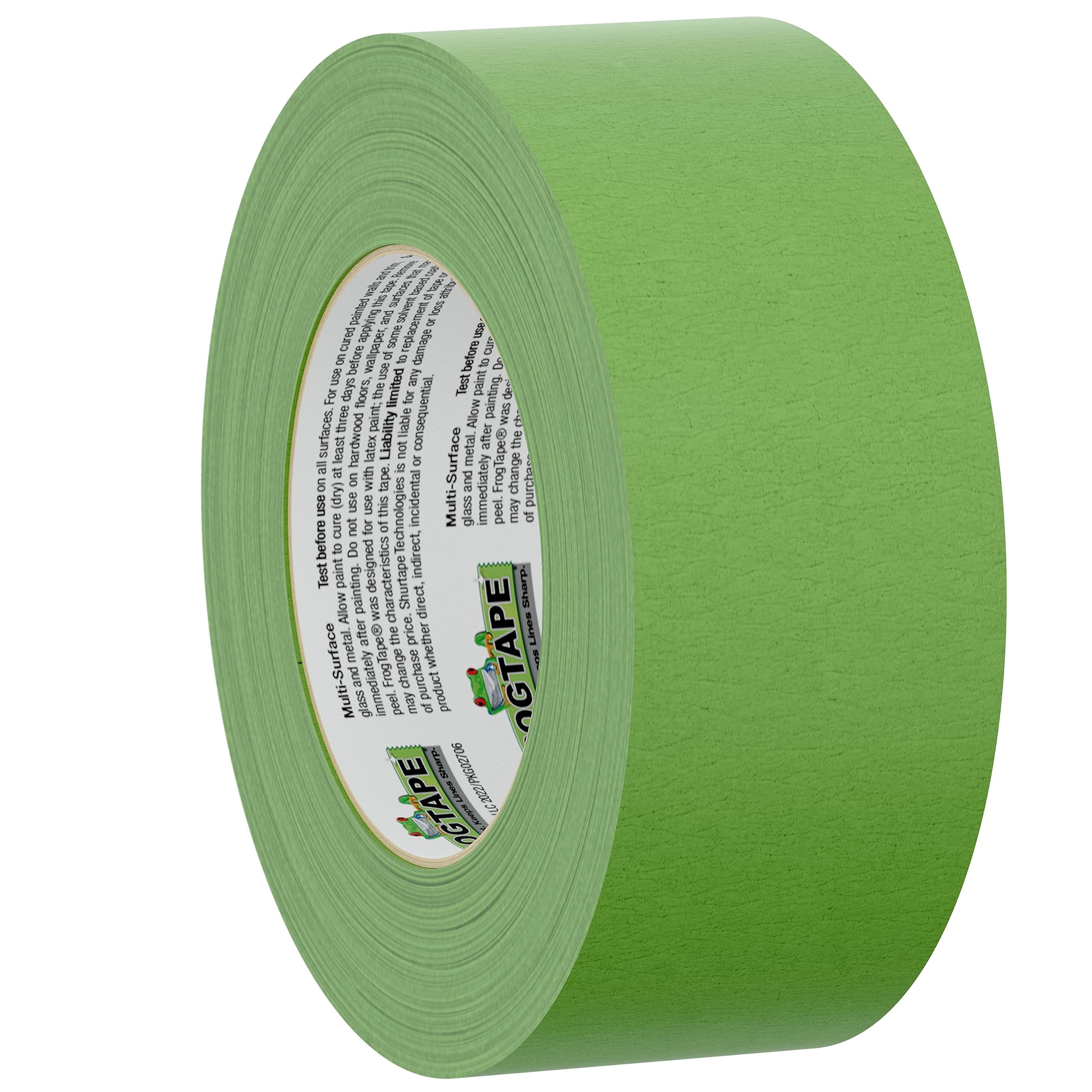 FROG TAPE Multi-Surface Painter's Tape 240661 SHC33 - Medium Adhesion - 3 Rolls, 1.88" x 60 Yds, Green