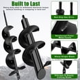 thumbnail image 3 of Aovky Auger Drill Bit for Planting, 4 Pack Garden Auger Set (1.6x8.7, 2x14.6, 2.4x16.5, 3.5x15.8 Inch), Spiral Earth Auger for Bulbs, Planting & Post Hole Digger, Compatible with 3/8" Hex Drive, 3 of 7