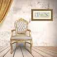 thumbnail image 3 of Wild Apple Portfolio 32x13 Gold Ornate Wood Framed with Double Matting Museum Art Print Titled - Garden Leaves Panel II, 3 of 4