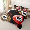 thumbnail image 3 of Castle Fairy Red Billiards Twin Quilt Set,Vintage Cheetah Print Twin Coverlet Set,Brown Black, 3 of 7