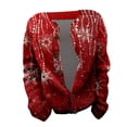 thumbnail image 4 of Jindong Women's Art Print Comfort Cardigan Button Christmas Cardigan, 4 of 4