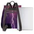 thumbnail image 3 of Easygdp Thunderstorm Violet Purple Mochila de Cuero para Mujeres, Bolso de Hombro, Bolsos de Mano de Moda para Trabajo y Viajes, 3 of 4