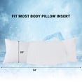 thumbnail image 3 of Cotton Body Pillowcase Zippered Long Pillow Cover Ultra Soft,20x54 inch,White, 3 of 4