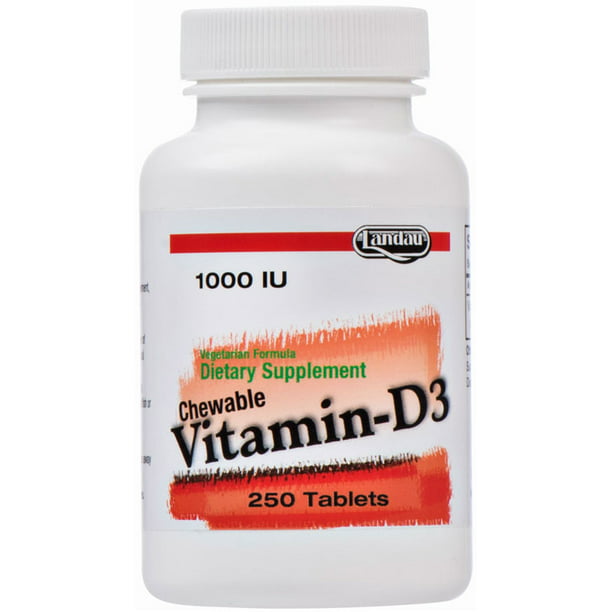 Immuniteit ontwikkeling Geef rechten Landau Kosher Vitamin D3 1000 IU Chewable Cherry Flavor - 250 Tablets -  Walmart.com