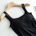 thumbnail image 4 of Lixiuxyad Built-in Bra Tank Tops Women Spring And Summer Outerwear With Integrated Threaded Shoulder Sling With Chest Pads And Vest(Black L), 4 of 6