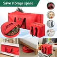 thumbnail image 7 of Yexmas 3 Pack Large Christmas Tree Storage Bag,Fits up to 7.5 ft Artificial Trees,Christmas Wreath Garland Storage Bag,Christmas Ornament Storage Box,Reinforced Handles & Zipper,Red, 7 of 7