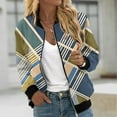 thumbnail image 2 of Jamicy Womens Zip Up Jacket Bomber Jacket for Women Lightweight Zip Up Long Sleeve Casual Jacket Trendy Patchwork Color Block Sport Outerwear, 2 of 5