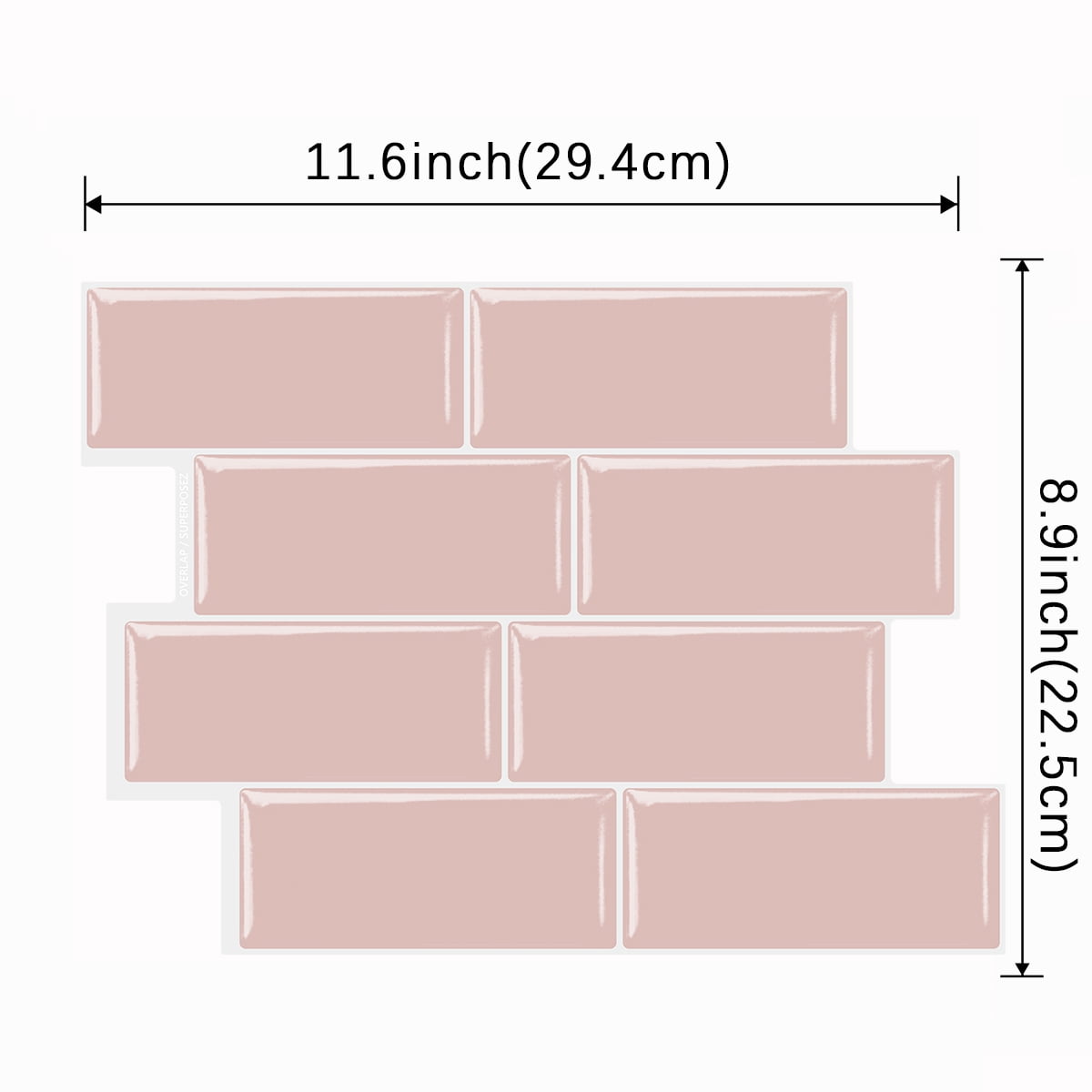 FLOLEOPA 20-Sheet Subway Tile Peel and Stick Backsplash, Self Adhesive Vinyl Wall Tiles, Stick on Backsplash for Kitchen and Bathroom