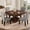 Brown, variant on Square Dining Room Table for 4-6 People, Heavy Duty 350Lbs Kitchen Table with 2-Tier Storage, Waterproof Wooden Dinner Table with Sturdy Triangle Legs, Black.