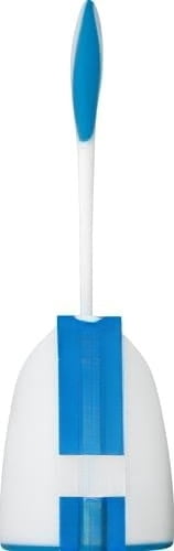 Under-Rim Toilet Bowl Brush with Corner Storage Caddy, 16 x 5 x 5.5 in