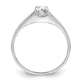 thumbnail image 2 of 14k White Gold 6x4mm Oval Cubic Zirconia ring, 2 of 3