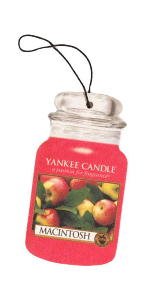 Yankee Candle Classic Paper Car Jar Hanging Air Freshener, Macintosh (3-Pack)