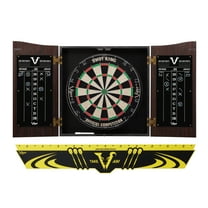 Viper Bristle Steel Tip Dartboard Cabinet with Darts, Tournament Quality Mahogany