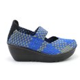 thumbnail image 3 of zapatos informales transpirables de alta ayuda para mujer, mocasines con plataforma, cuñas tejidas de otoño, zapatos de tacón alto de nailon, zapatos de baile cuadrado, 3 of 5