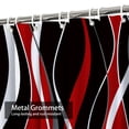 thumbnail image 5 of LALILO Red Fabric Shower Curtain for Bathroom Abstract,Waterproof Shower Curtains with Hooks 72"X72", 5 of 6