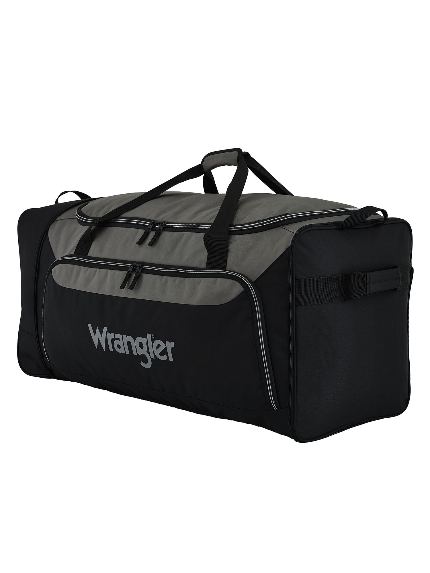 Wrangler 36-inch Jumbo Collapsible 3-Wheel Rolling Locker Duffel, Black
