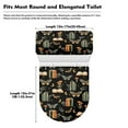 thumbnail image 7 of COEQINE Toilet Lid Dust Cover Set Elastic Bottom Easy Installation Easy to Clean Toilet Cover Set Butterfly Book Moon Mushroom, 2 Piece Set, 7 of 7