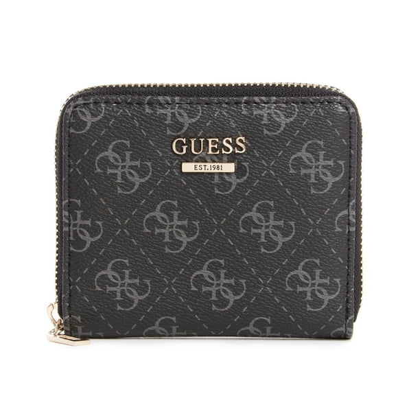 Guess Women s Lorenna Small Zip Around Wallet Coal Walmart