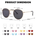 thumbnail image 3 of Gafas de Sol Pro Acme Pequeñas Redondas de Metal Polarizadas para Mujer, 3 of 8