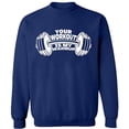 thumbnail image 2 of OXI Crewneck Sweatshirt - Your Workout is,Basic Casual Sweatshirts for Men's and Women Fleece Sweatshirt Long Sleeve- Navy Blue Large, 2 of 2