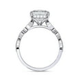 thumbnail image 4 of IGI Certified Lab Grown Diamond Engagement Ring | Center 7.5MM Princess Cut Beaded Hidden Halo Solitaire Wedding Rings For Women In 18K Solid White Gold | F-G, VS-SI Quality (2.60 Ctw) Ring Size-6, 4 of 7