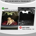 thumbnail image 4 of COEQINE SUV Trunk Mat Stylish Cargo Cover Dog Seat Cover for Dogs Cats, Scratch-proof Machine Washable Vehicle Interior Accessories for Travel, Bloody Print Cobweb, 4 of 7