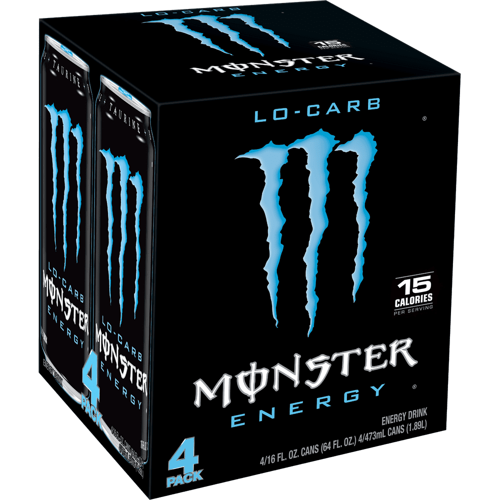 Monster LoCarb Energy Drink, 16 Fl. Oz., 4 Count