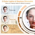 thumbnail image 2 of Rechargeable Wall Mounted Lighted Makeup Mirror DoubleSided /x Magnifying Mirror with Color Lights Vanity Mirror with DualTouch & Luminance Memory (Nickel), 2 of 7
