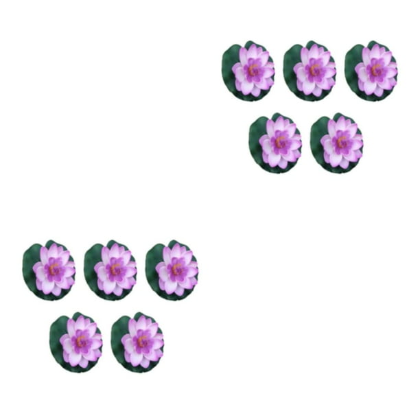 Yuarrent 5 unids/set flor de loto Artificial aspecto realista interior o exterior Type4 NO4