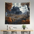 thumbnail image 3 of Halloween Tapestry Halloween Decor, Halloween Farm Pumpkin Ghost C Wall Tapestry Aesthetic, Halloween Decorations Tapestry Wall Hanging for Bedroom, Livingroom - 60x51in, 3 of 6