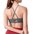 thumbnail image 3 of Zpanxa Supportive Sports Bras for Women Seamless Wireless Pullover with Adjustable Thin Straps for Yoga Workout in Solid Colors, 3 of 4