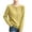 Yellow, variant on ClodeEU Women's Long Sleeve Crewneck Button Cardigan Sweater ,Cozy Casual Fall Winter Top Army Green,Women's Plus L