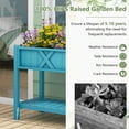 thumbnail image 6 of Costway HIPS Raised Garden Bed Poly Wood Elevated Planter Box with Legs, Storage Shelf Blue, 6 of 10