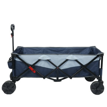 Ozark Trail 54in Extra Long Cart, Collapsible Utility Wagon, Blue