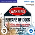 thumbnail image 5 of Beware of Dog You Have Been Warned Sign, 12x12 Aluminum, 5 of 8