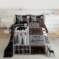 thumbnail image 2 of Homewish Rustic Hunting Teens Bedding Comforter Set, Grey Brown Lodge Cabin Twin Comforter Sets, Jungle Adventure Camp Reversible Bedding Set, Microfiber Bedroom Decor, 2-Piece, 2 of 8