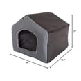 thumbnail image 2 of PETMAKER Confortable Chalet en Forme de Lit pour Animaux de Compagnie, Gris, 19 x 18,5 x 17 Po, 2 of 5