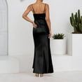 thumbnail image 4 of Women's Casual Dress Elegant Backless Midi Dress Sleeveless Slit Party Evening Gown Summer Spring Outfit, 4 of 6