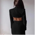 thumbnail image 2 of Autumn New European and American Commuter Backless Double-breasted Suit Dress wish Amazon ins Source Suit, 2 of 4
