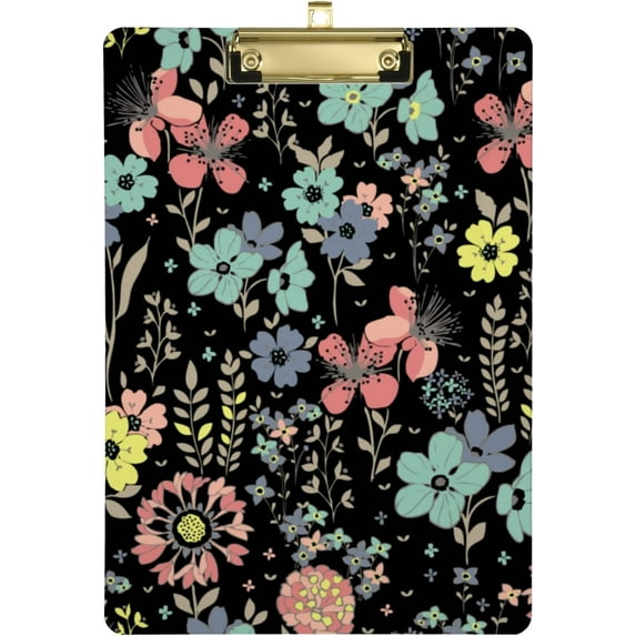 FMSHPON Flowers Floral Clipboard Hardboard Wood Nursing Clip Board and Pull for Standard A4 Letter 13x9 inches